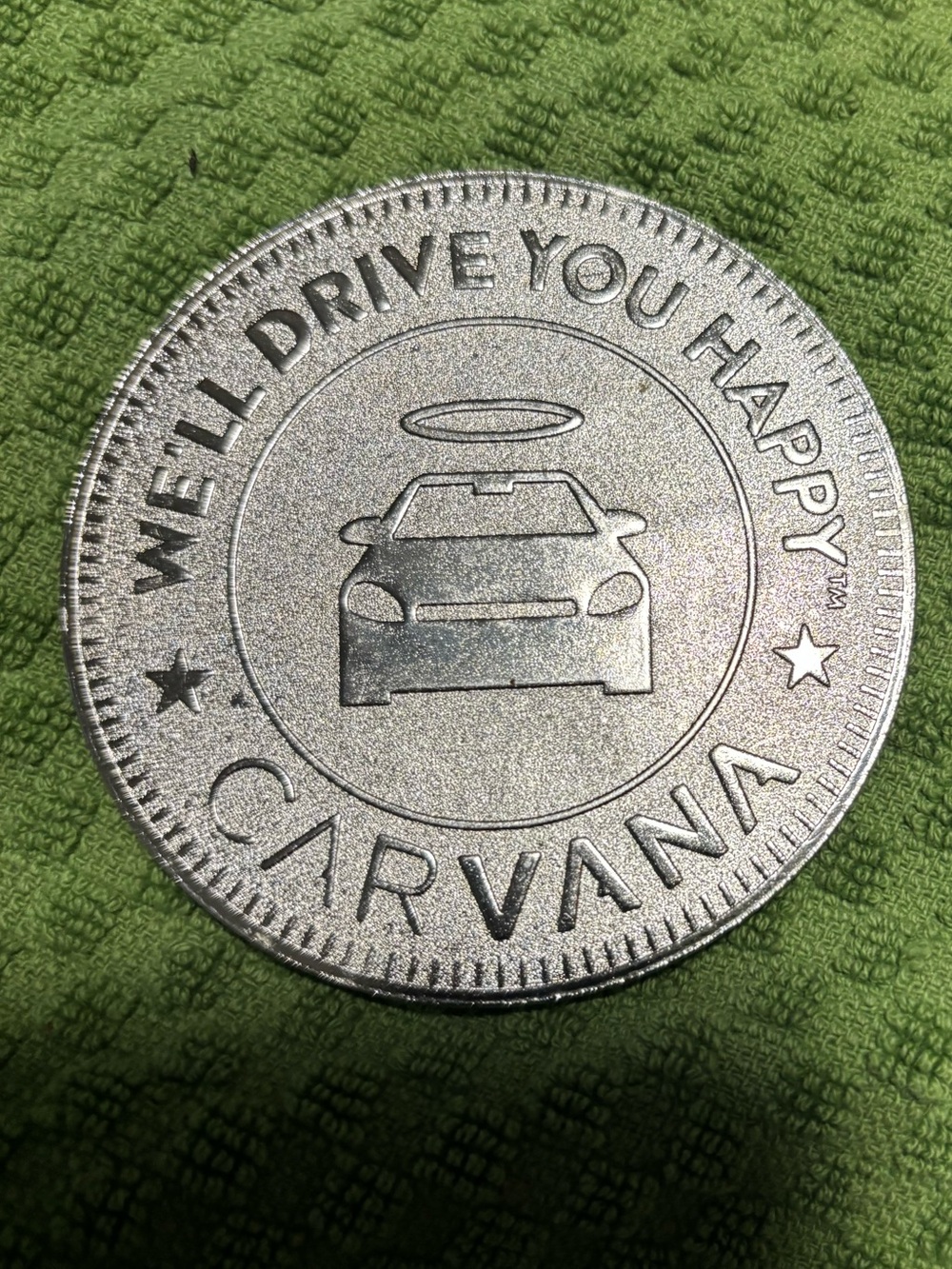Carvana Silver Promotional Coin - 'We'll Drive You Happy'